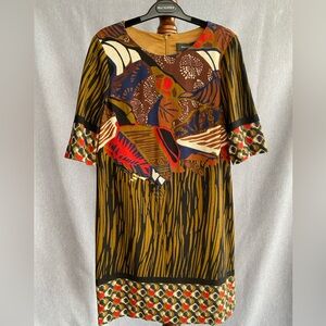 Marisfrolg | Wool Blend Art Print Short Sleeved Dress – NWT